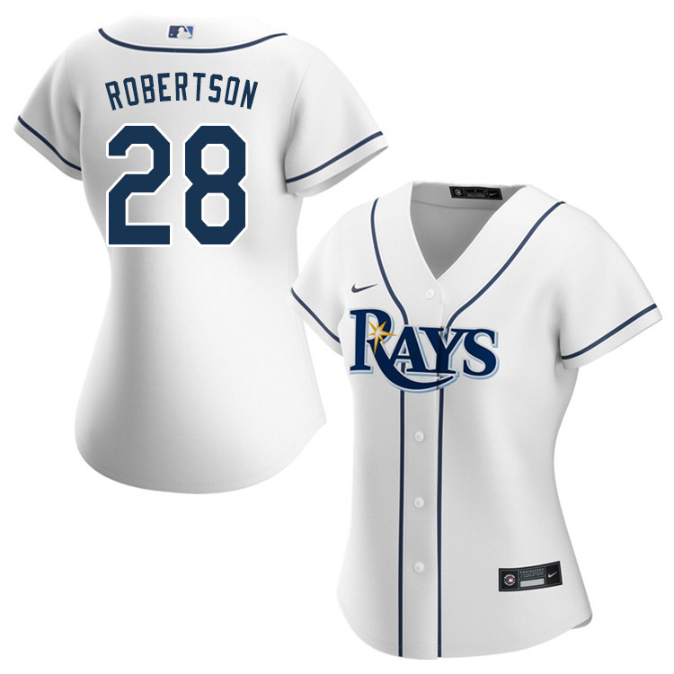 Nike Women #28 Daniel Robertson Tampa Bay Rays Baseball Jerseys Sale-White